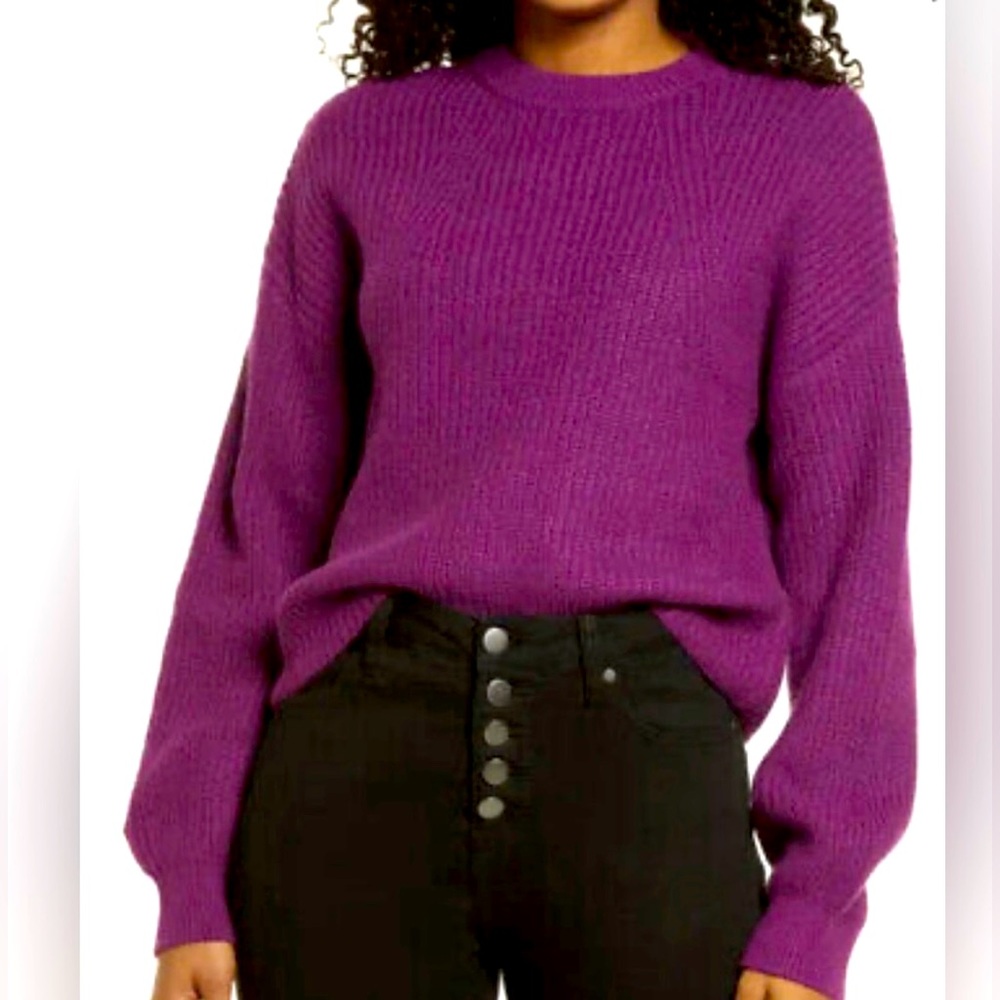 BP Crewneck RibbedWomen's
Sweater in Purple Size XXS NWT